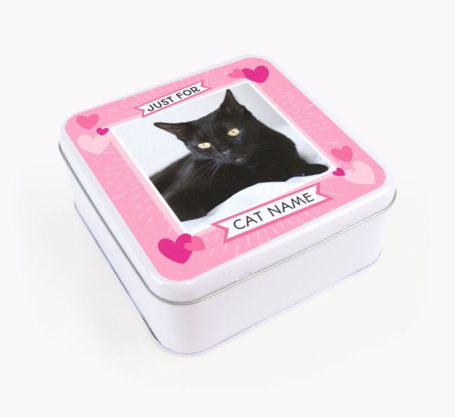 'Just For You' - Personalised {breedFullName} Square Treat Tin